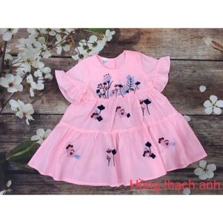 Váy thêu hoa 3 tầng cho bg