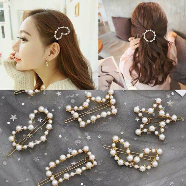 Kẹp Tóc Đính Hạt Nhiều Hình .
