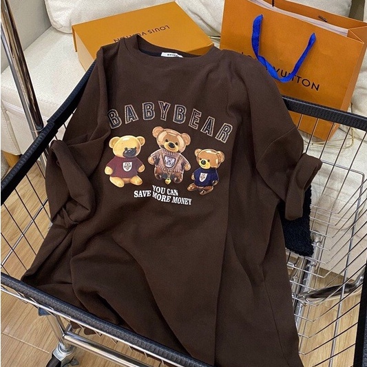 Áo thun tay lỡ Cheapy phông unisex nam nữ freesize cotton khô 3158 form rộng local brand Baby Bear C736