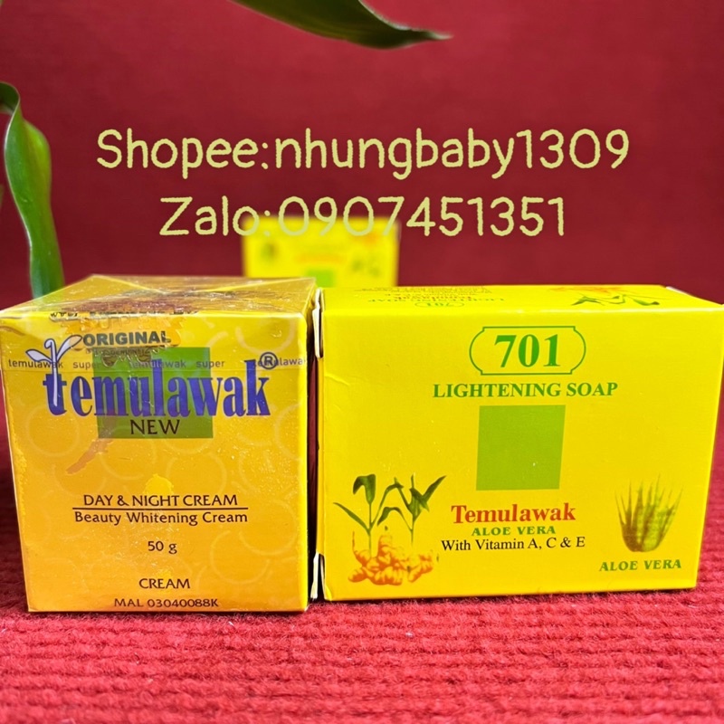 Kem trắng da Temulawak .ngày &amp; đêm+ soap