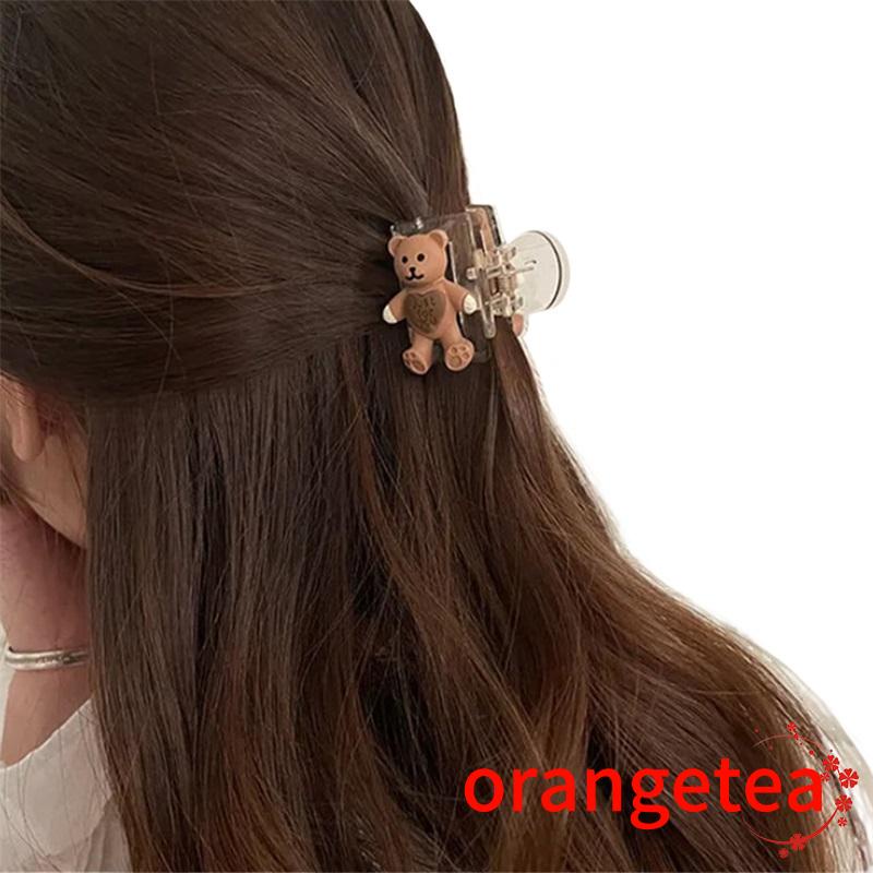 Kẹp tóc mini hình gấu dễ thương chống trượt dành cho nữ
