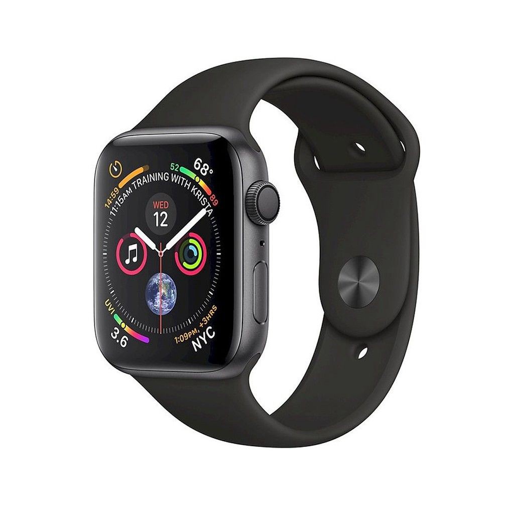 Đồng Hồ Thông Minh Apple Watch Series 4 GPS Space Gray Aluminum Case With Black Sport Band - Hàng Nhập Khẩu