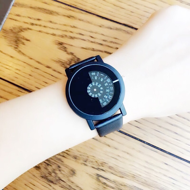 Đồng hồ unisex Doukou dây da mặt số chạy dọc siêu hot | BigBuy360 - bigbuy360.vn