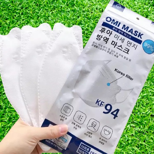 Khẩu trang y tế 4 lớp kf94 OMI MASK, khẩu trang 4d chống bụi mịn và kháng khuẩn thời trang Hàn Quốc