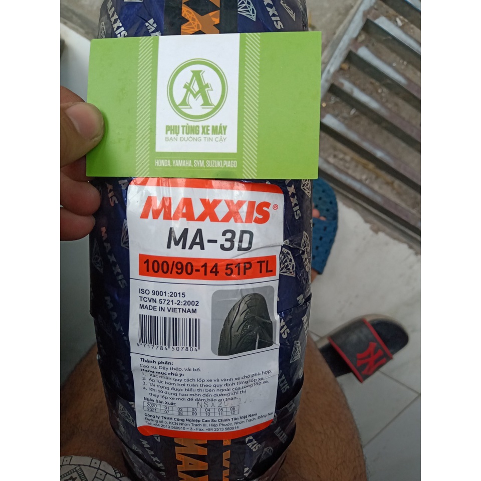 Vỏ Maxxis 100/90-14 3D  ( hình chụp trực tiếp )