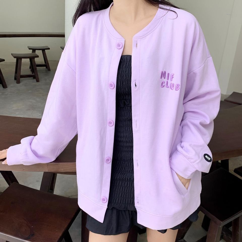 Áo khoác cardigan nữ form rộng in họa tiết dễ thương 4YOUNG MIF CLUB | WebRaoVat - webraovat.net.vn