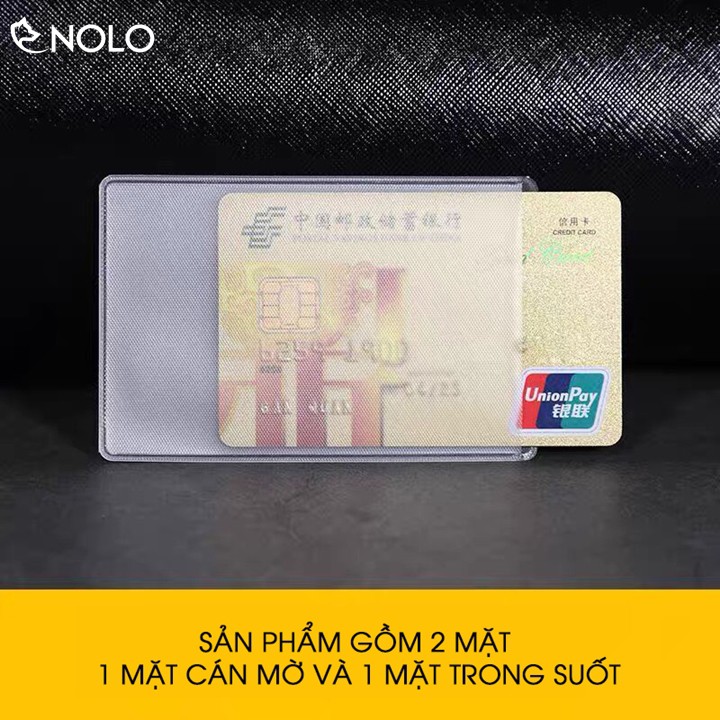 Combo 3 Túi Bọc CCCD Thẻ ATM Thẻ Sinh Viên Mặt Trên Trong Suốt Mặt Dưới Mờ Chất Liệu Nhựa PVC Dẻo Chống Trầy Xước
