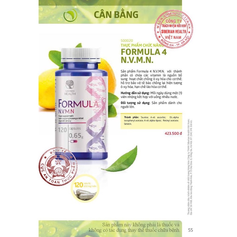 Viên uống chống oxy hóa, phục hồi tế bào khỏe mạnh Formula 4 - 120 viên - Siberian Wellness