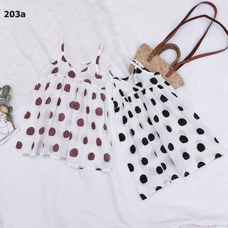 K356- Phương hạnh Váy chấm bi xuất Hàn
