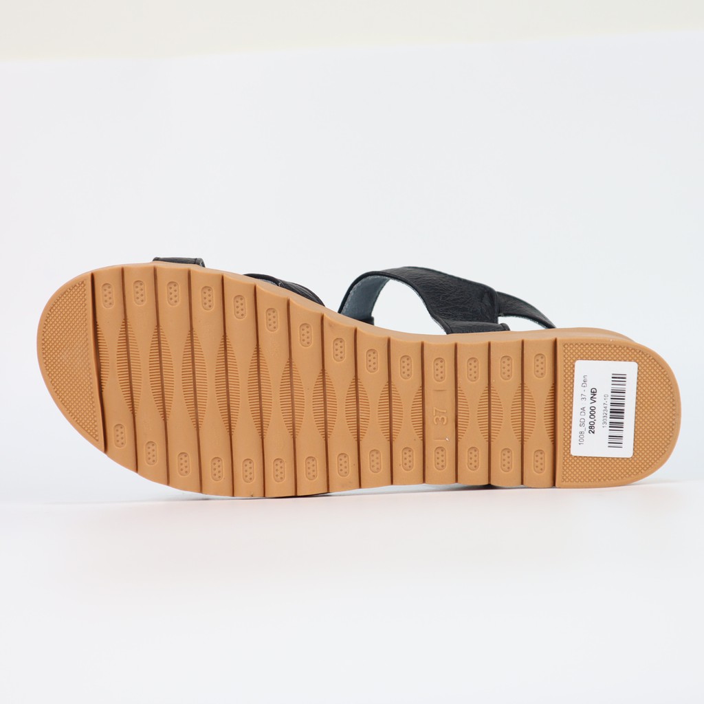 Giày sandal nữ da thật mũi tròn basic đế cao 3cm đi làm đi chơi đi học Cillie 1008