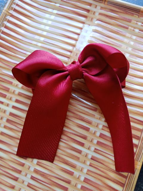 Kẹp nơ satin phong cách dễ thương