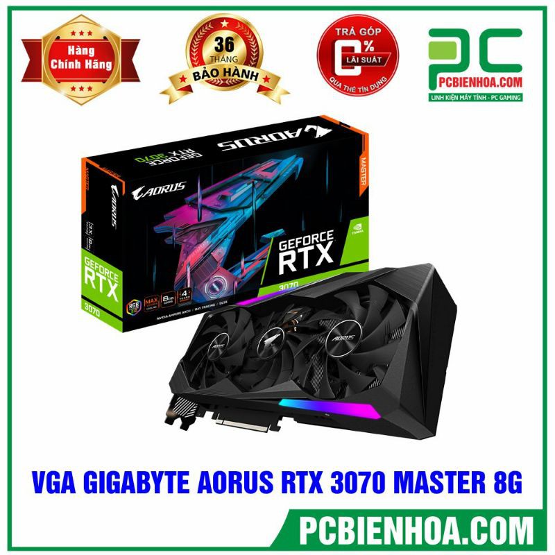 VGA GIGABYTE AORUS GeForce RTX 3070 MASTER 8G (GV-N3070AORUS M-8GD)