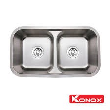 Chậu rửa chén 2 hố âm KONOX KN8245DUA tặng giá úp bát