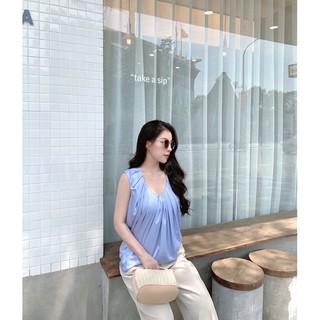 Áo Satin Cổ Rúm HQ🥰