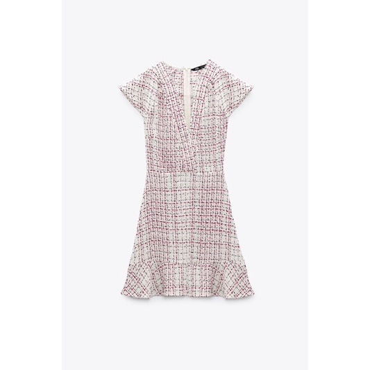 ZARA Đức - Đầm chính hãng auth new tag cao cấp có sẵn sale váy tweed 8819/118
