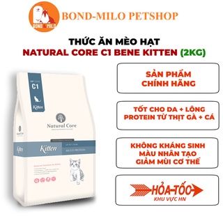 THỨC ĂN MÈO HẠT NATURAL CORE C1 BENE KITTEN VỊ GÀ & CÁ HỒI BAO 2KG