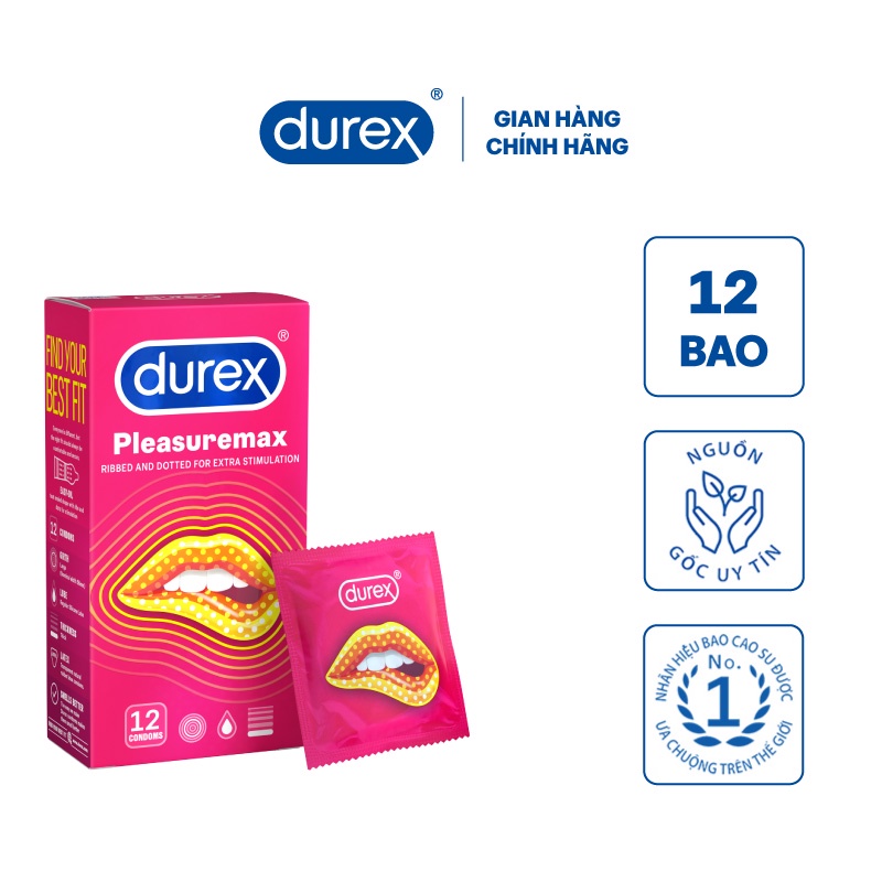 Bao cao su Durex Pleasuremax 12 bao
