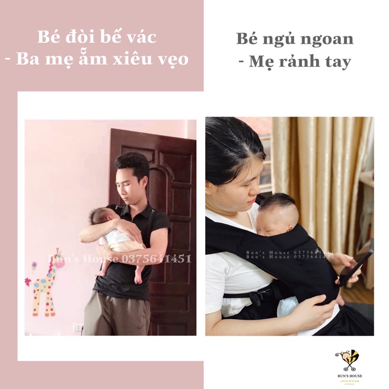 Địu trợ lực cho bé