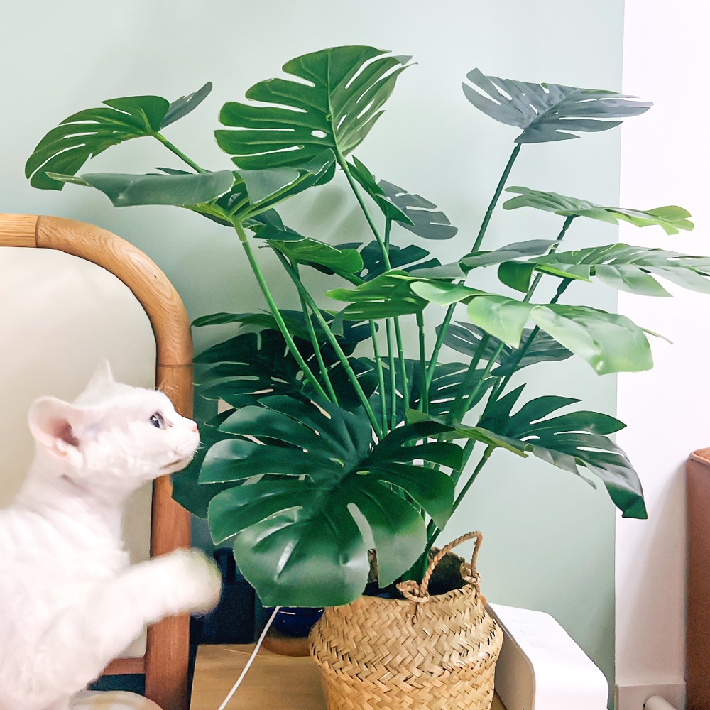 Nhánh 9 Nhánh Lá Giả 32*15cm Trang Trí Nhà Cửa/Ban Công DIY