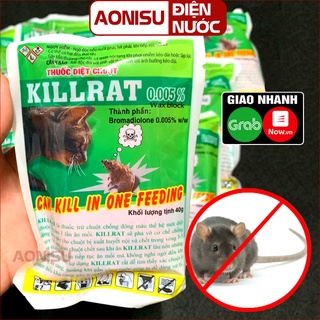 Thuốc Diệt Chuột Cực Mạnh KILLRAT GÓI 40G XANH LÁ HÀNG CÔNG TY Thế Hệ Mới