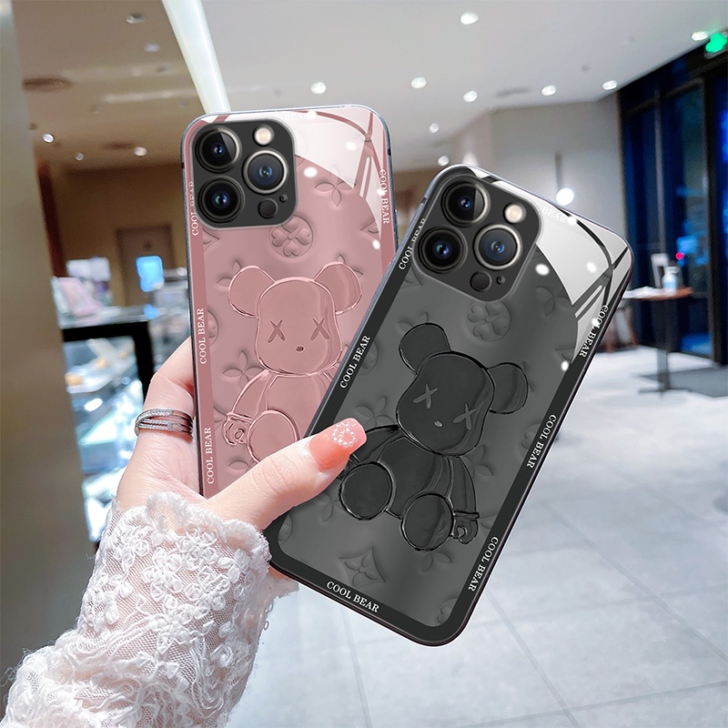 Ốp Điện Thoại In Hình Hoa / Gấu / Báo Thời Trang Cho iPhone 14 13 12 11 Pro Max X XS XR 8 7 6 Plus