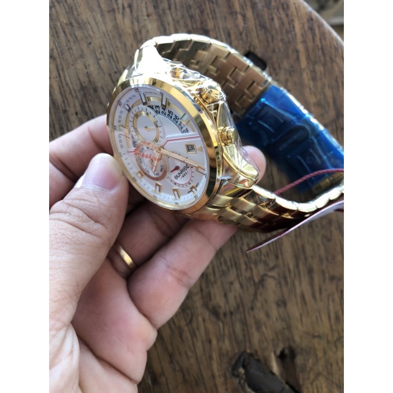 Đồng Hồ Nam Sunrise 1246SA 6kim, full box, sang trọng, lịch lãm