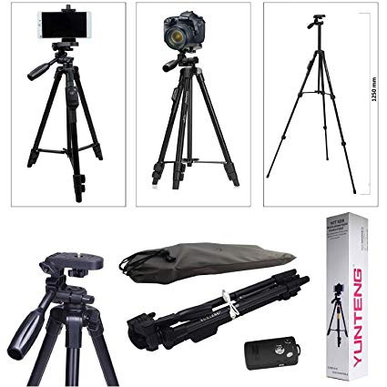 Tripod chụp ảnh cao cấp YUNTENG 5208 cho máy ảnh DSLR, điện thoại, action camera