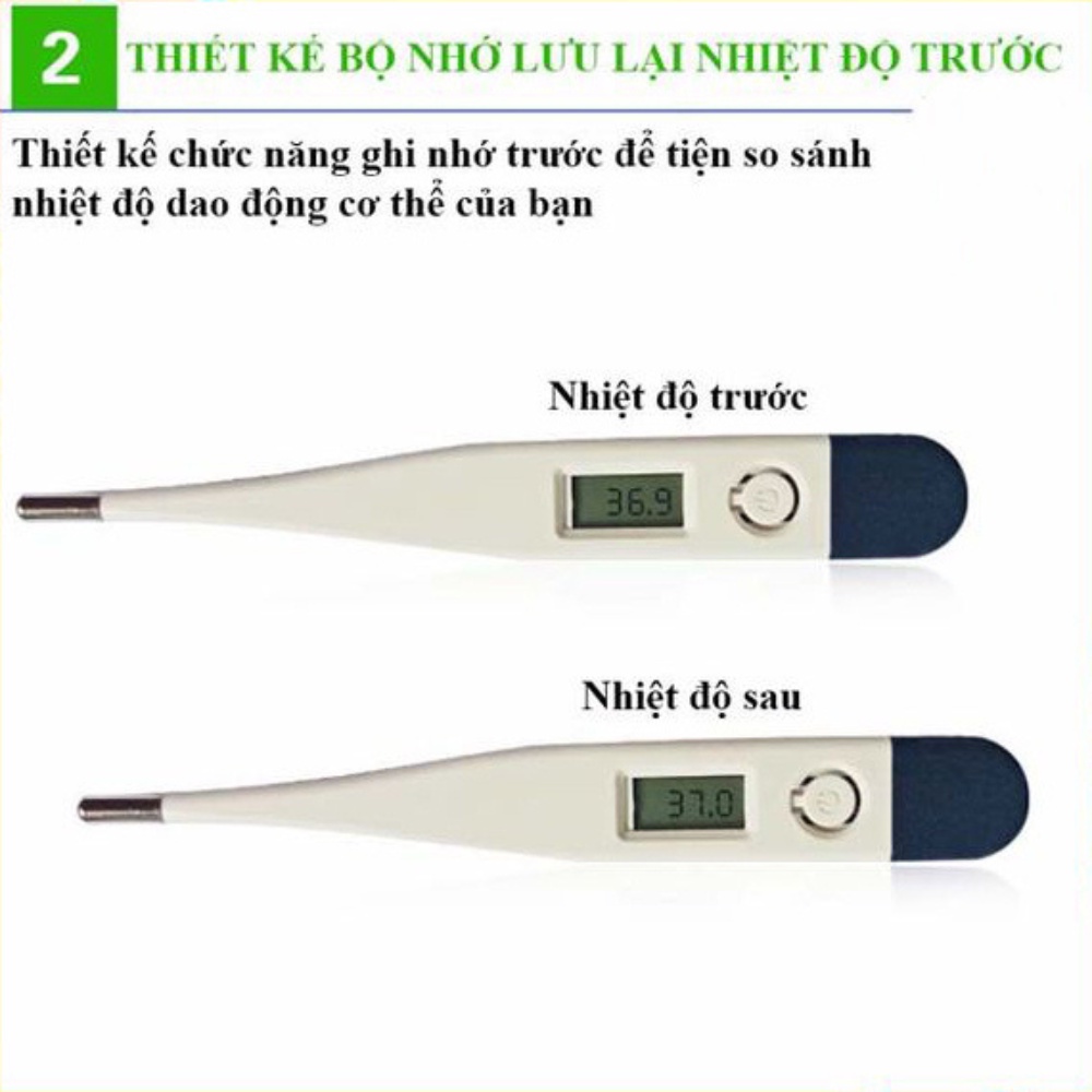 Nhiệt kế điện tử kẹp nách hoặc ngậm miệng đo nhiệt độ cơ thể