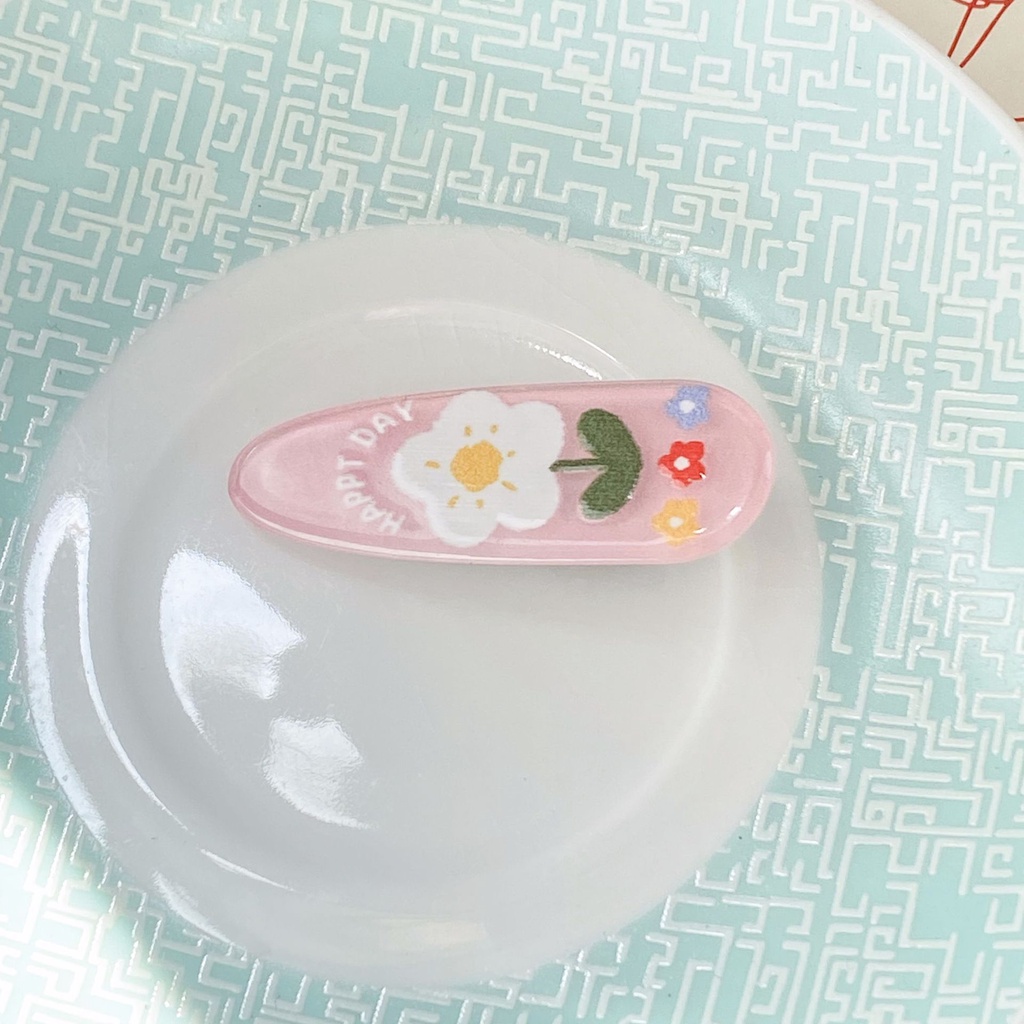 Kẹp Tóc Hình Thỏ/Gấu/Hoa Màu Kẹo Ngọt Thời Trang Hàn Quốc