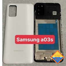 Bộ vỏ samsung A03S gồn ,sườn,lưng, kính cam nút bấn