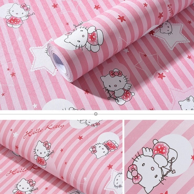 Giấy dán tường kitty 