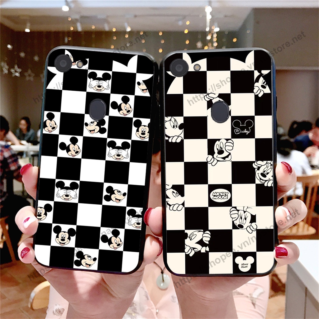 Ốp lưng Oppo F5 / F5 Youth / F7 / F7 Youth trái tim họa tiết caro, mikey họa tiết beabrick kaws cute