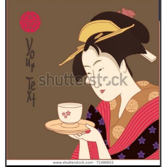 Tranh lụa 3d Quán ăn Phòng trà phong cách Nhật Bản QAPTNB-01