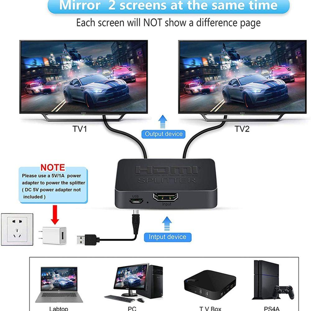 Bộ Chia HDMI 2.0 1 Cổng Ra 1080p 1x2 HDMI Chuyên Dụng