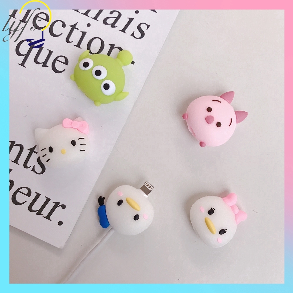 Cable Protectors, data line protective PVC case, for iPhone / Samsung / Huawei / Xiaomi / OPPO / Vivo Mobile phone charging cable, Q version cartoon pattern series【lyfs】