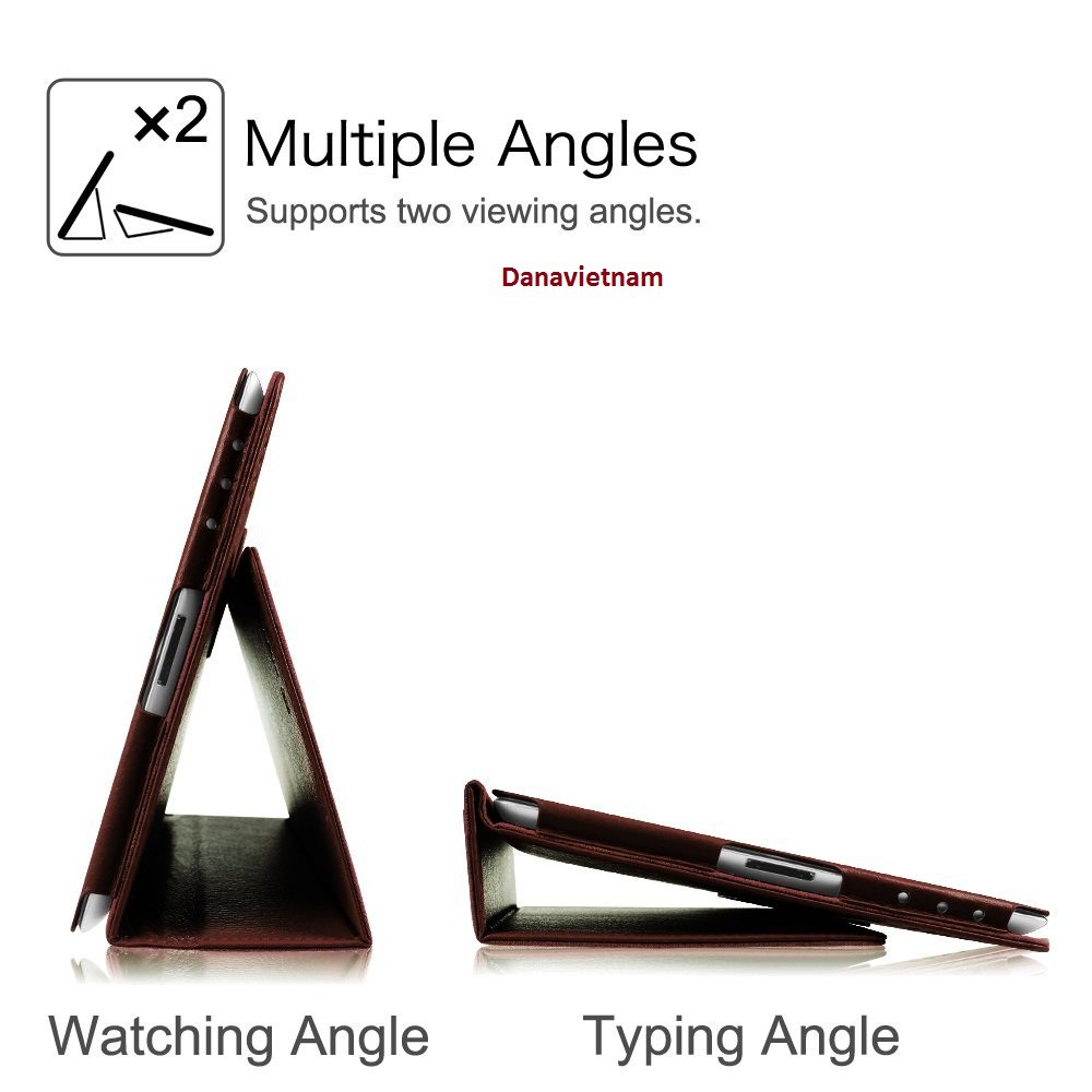 Bao da iPad New 2017/ iPad Air/ iPad Air 2/ iPad Mini123/ iPad Mini4/ iPad 234 tam giác (nâu) tặng bút cảm ứng | BigBuy360 - bigbuy360.vn
