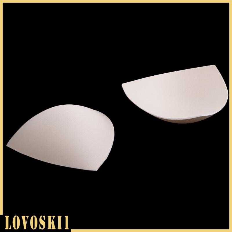 [LOVOSKI1]3 Pairs Black Bra Cup Pads Inserts Triangle Breast Bikini Underwear Sports