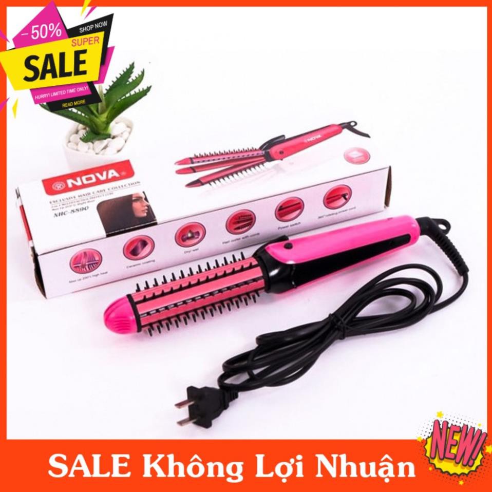 Lược điện Nova 3 trong 1 uốn xoăn uốn mái, dập xù, là