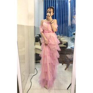 Đầm dạ hội voan tầng