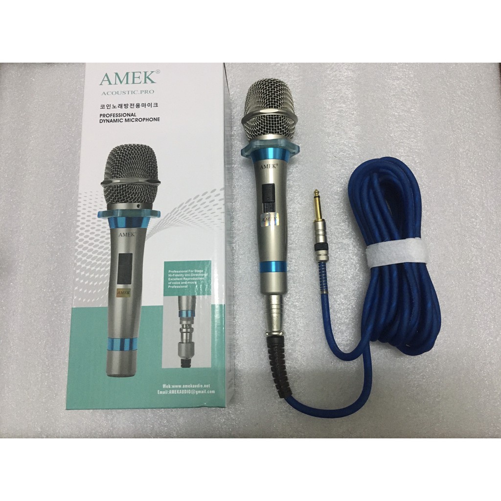 Micro Karaoke có dây cao cấp Amek Pro [ Thiết kế đặc biệt cho hát karaoke ]