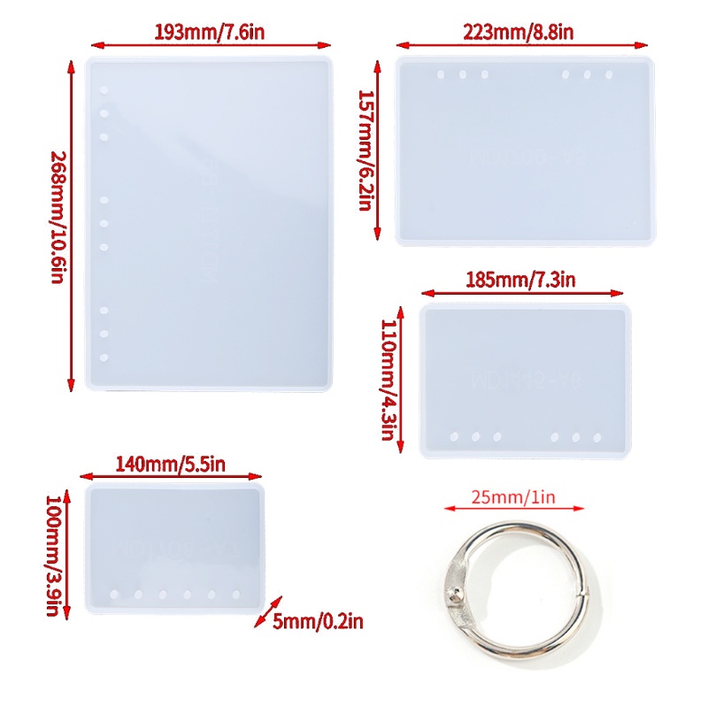 Khuôn Silicone Làm Giấy Ghi Chú / Sổ Tay DIY