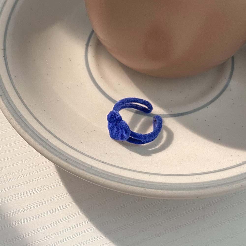 Mocho Nhẫn Vải Nhung Hình Trái Tim Đơn Giản Sáng Tạo Phong Cách Hàn Quốc