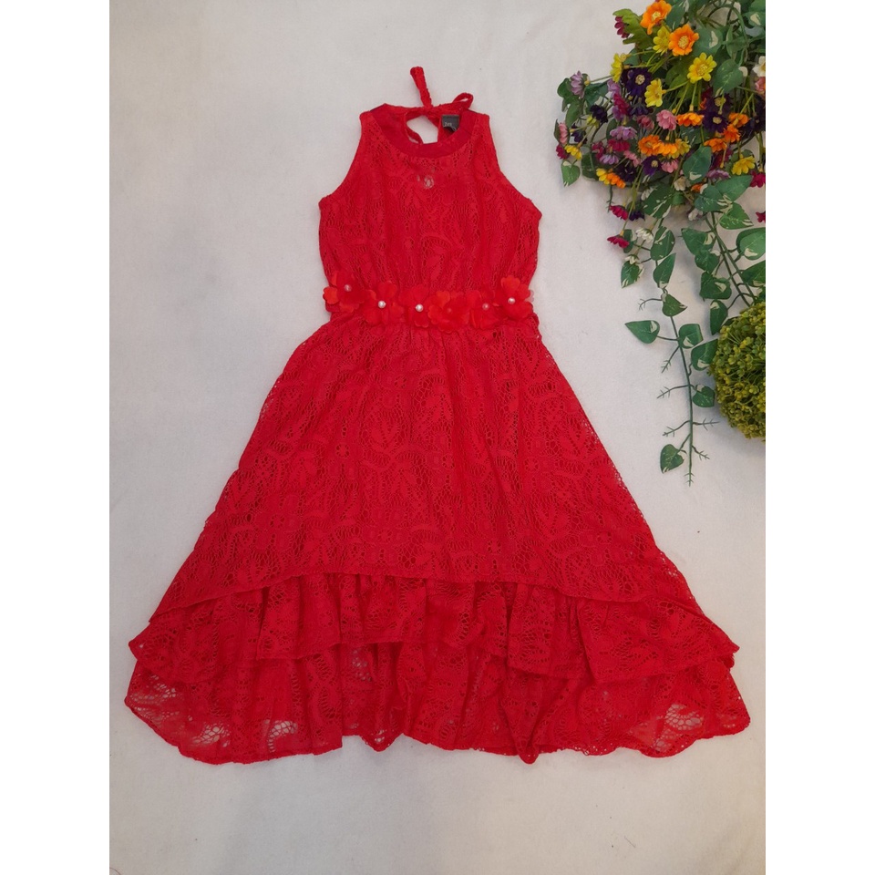 ĐẦM REN ĐỎ MAXI (12-30KG)SIÊU XINH RỰC RỠ (SIZE 12-30KG)