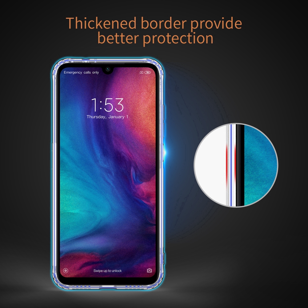 Ốp điện thoại NILLKIN bằng silicon dẻo trong suốt cho Xiaomi Redmi Note 7 Pro