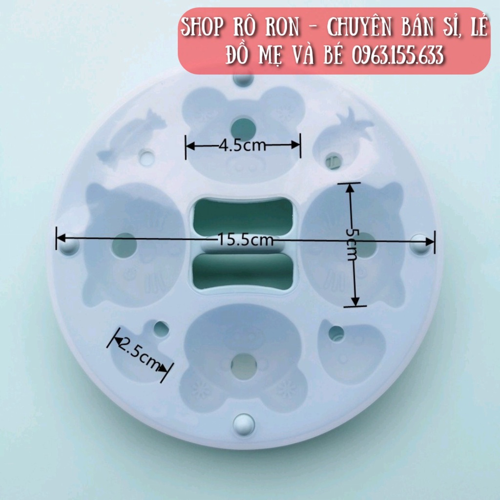 Khuôn silicon làm bánh, thạch rau câu có nắp đậy - Khuôn silicon chế biến đồ ăn dặm cho bé - Shop Rô Ron