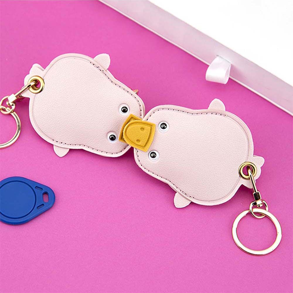 Móc chìa khóa bằng da PU họa tiết hoạt hình độc đáo