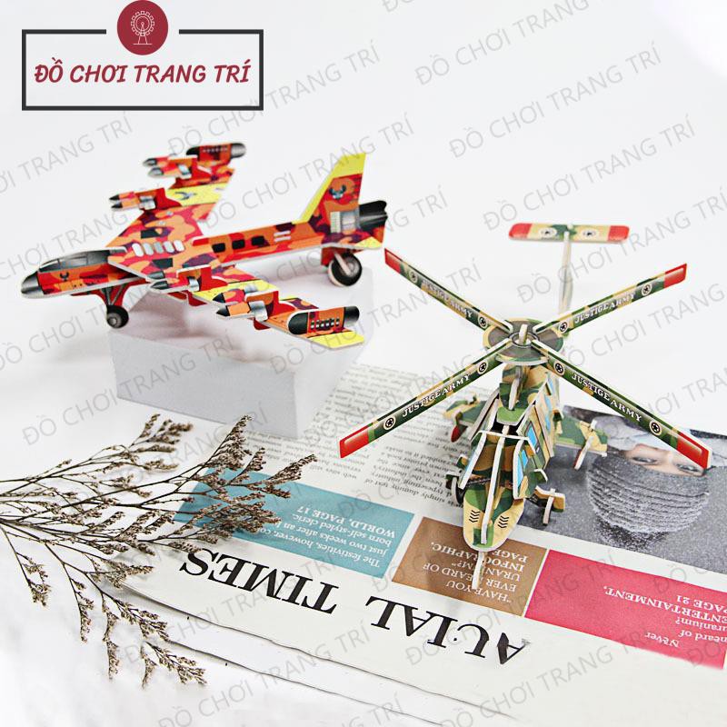 Mô hình 3D giấy tự lắp ráp - Mô hình MÁY BAY QUÂN SỰ