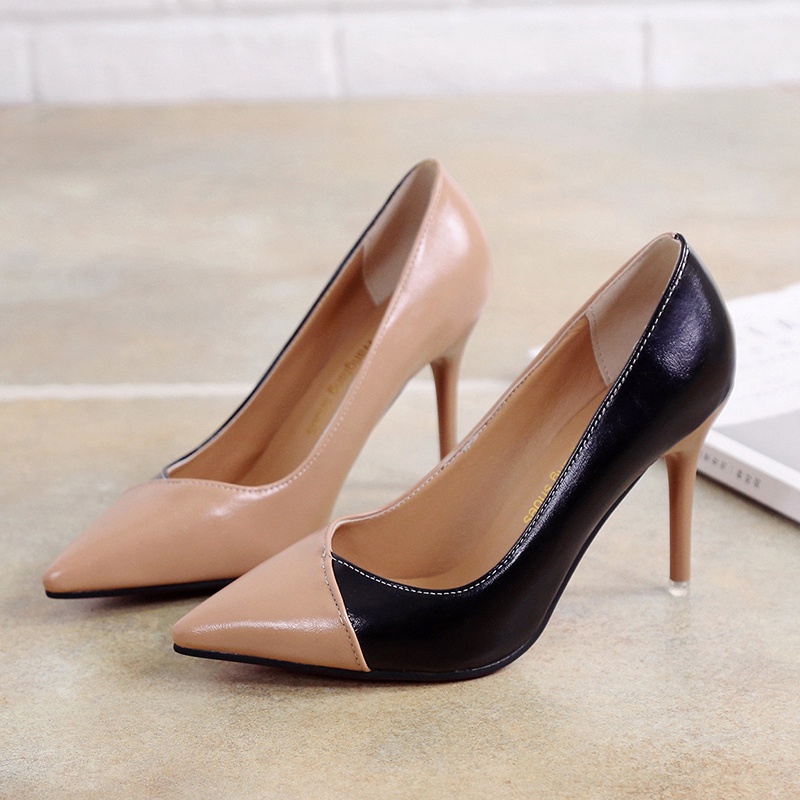 Giày Cao Gót Da Mũi Nhọn Thời Trang Công Sở Cho Nữ