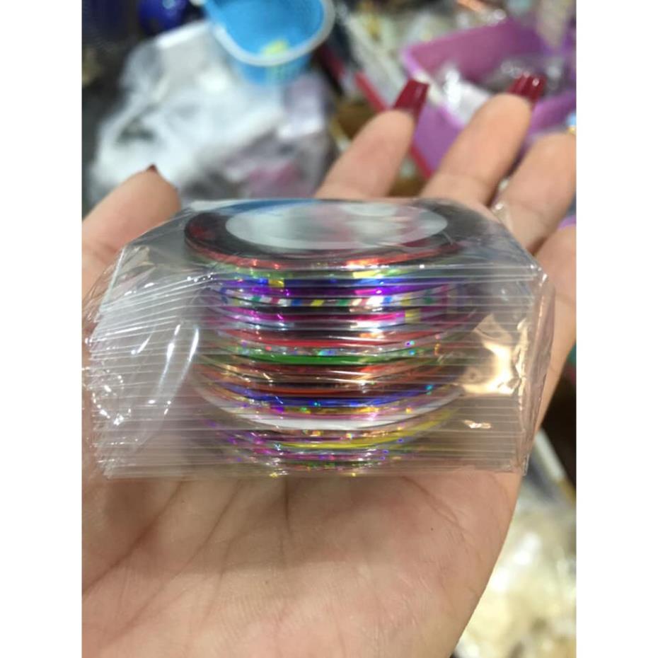 Phụ kiện trang trí móng Set line ( 1 set 30 màu )