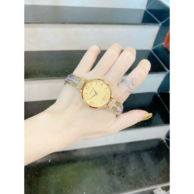 Đồng hồ nữ Versace mặt tròn dây hợp kim cao cấp (tặng hộp)